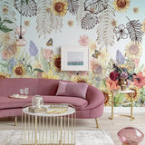 Artistic Leaf Wallpaper for Home Wall Decor