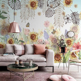 Artistic Leaf Wallpaper for Home Wall Decor