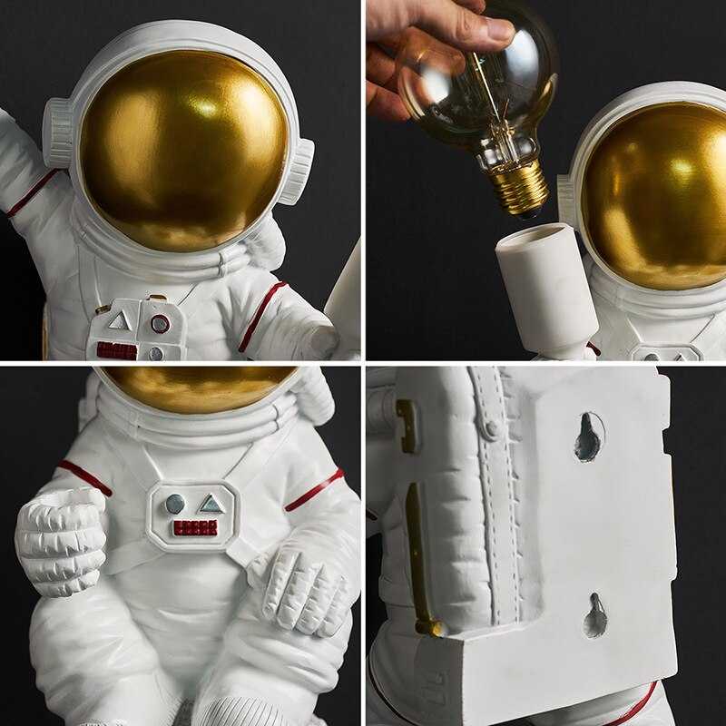 Astronaut Model Night Light Resin Bedside Table Lamp