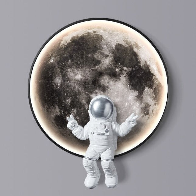 Astronaut on Moon Wall Light: Illuminate with Space