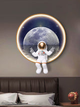 Astronaut on Moon Wall Light: Illuminate with Space