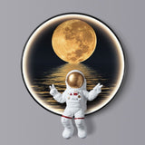 Astronaut on Moon Wall Light: Illuminate with Space