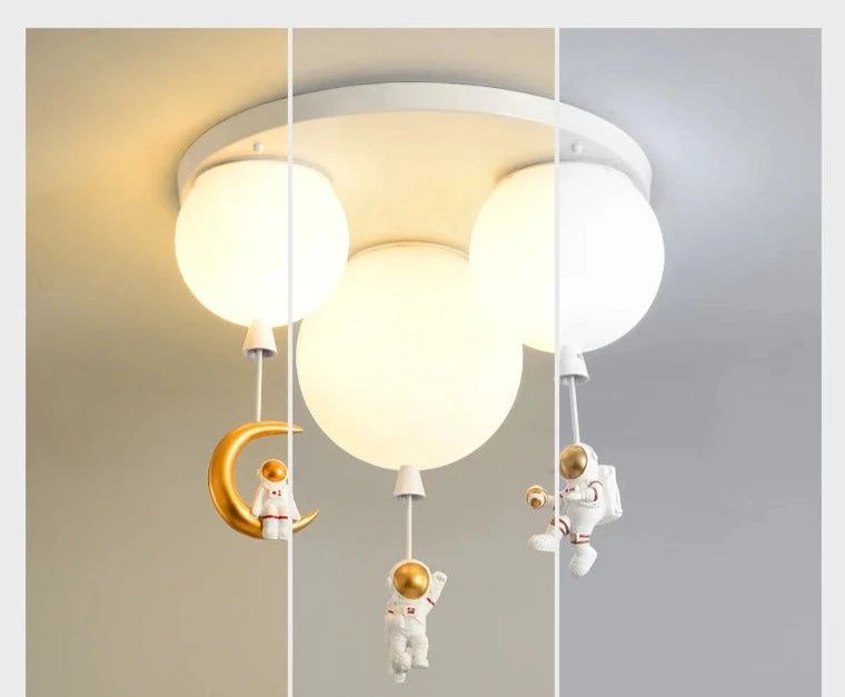 Astronauts on Moon Hanging LED Celing Light