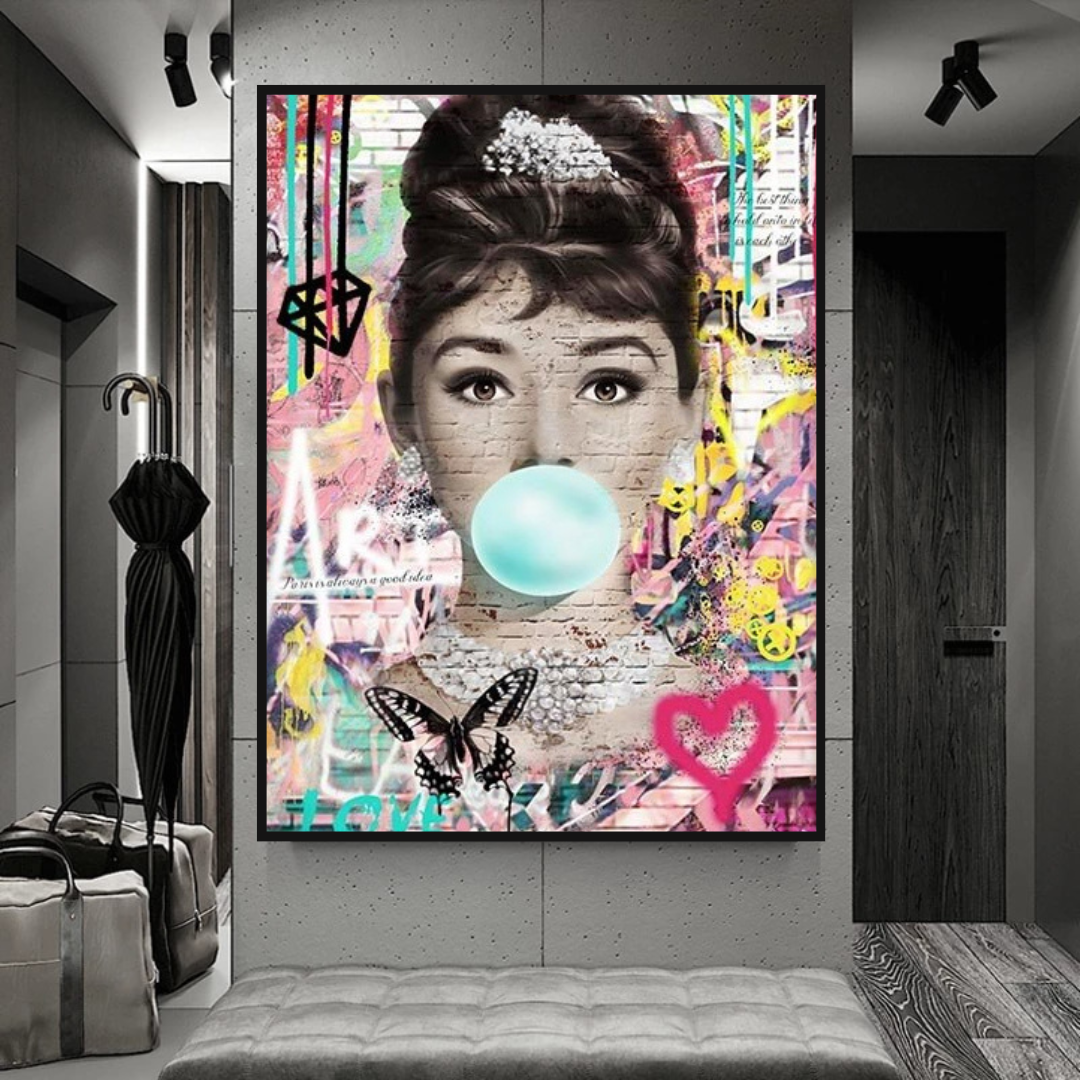 Affiche sur toile Audrey Hepburn - Art mural authentique