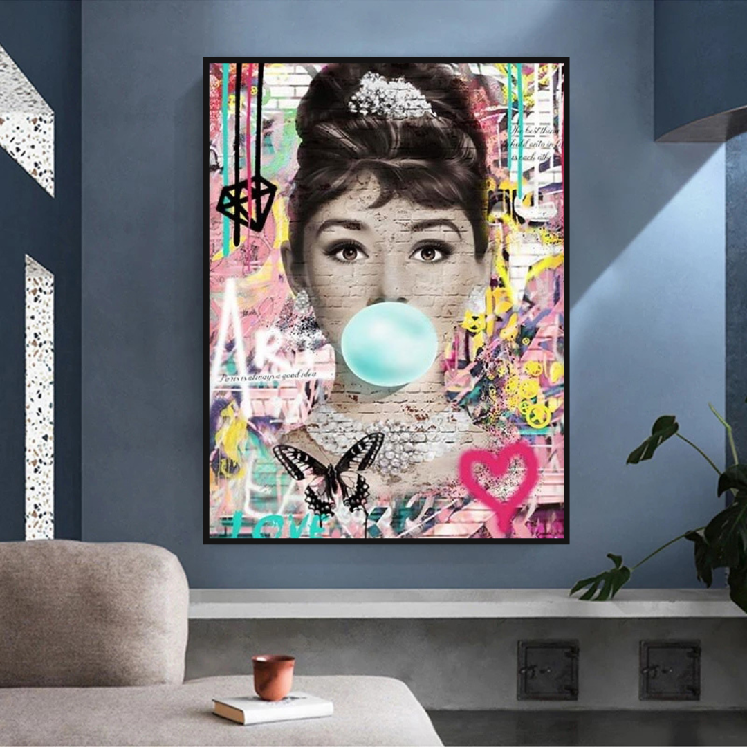 Affiche sur toile Audrey Hepburn - Art mural authentique