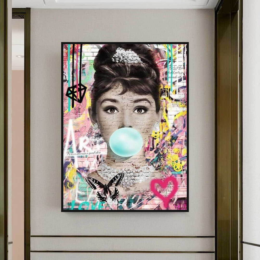 Póster de Lienzo de Audrey Hepburn - Arte de Pared Auténtico