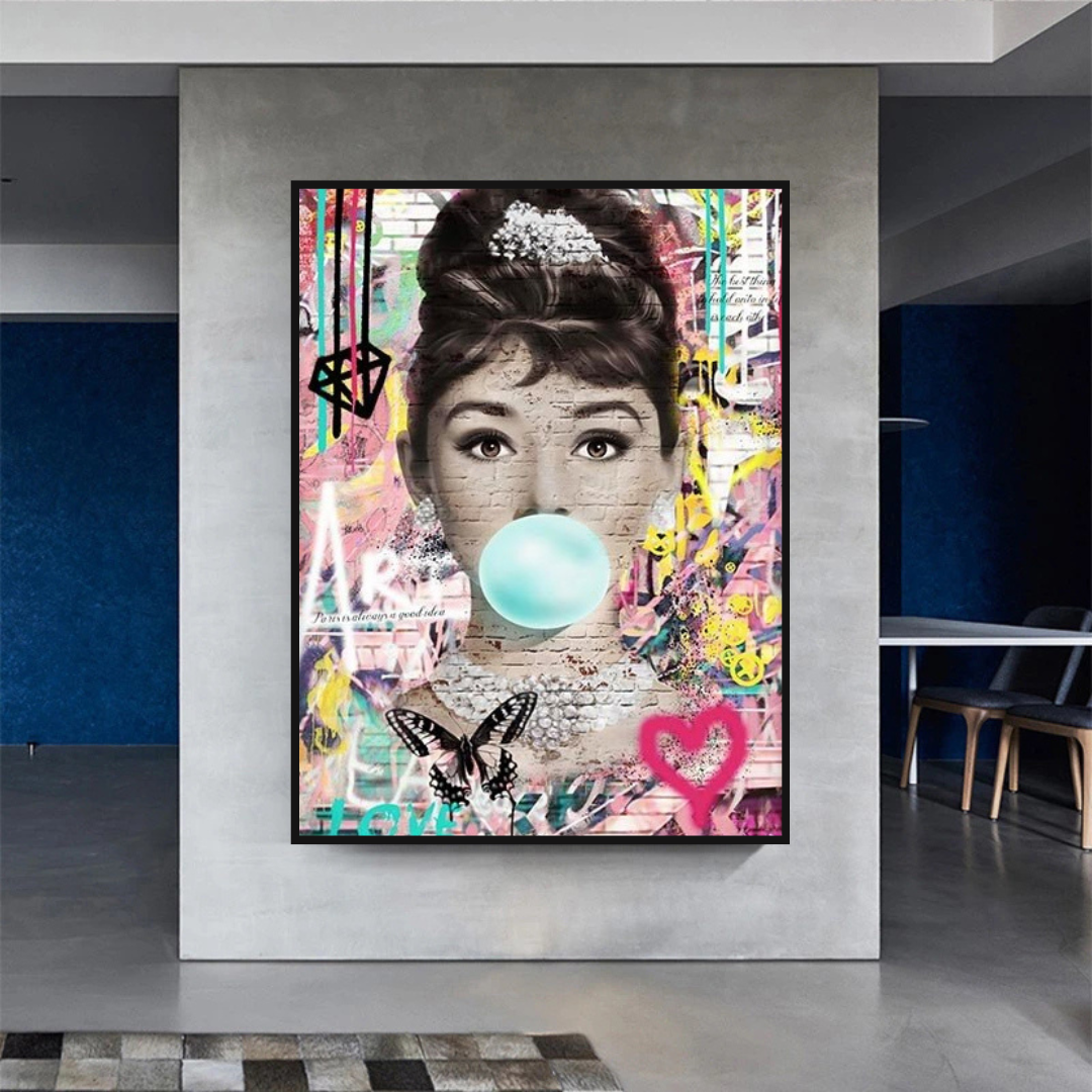 Affiche sur toile Audrey Hepburn - Art mural authentique