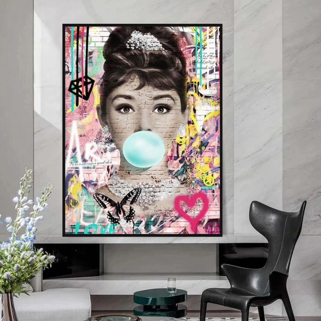 Audrey Hepburn Leinwandposter – authentische Wandkunst