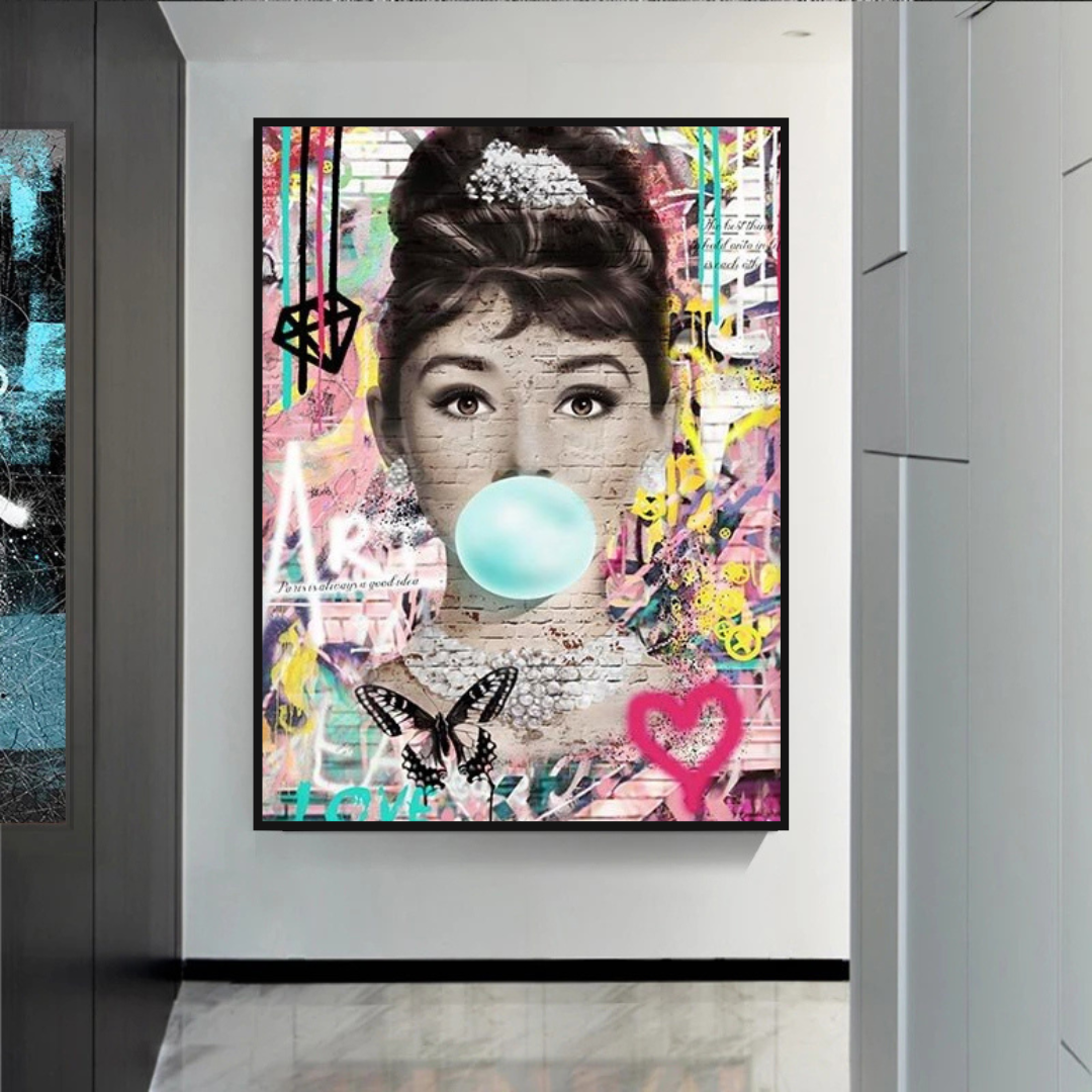 Póster de Lienzo de Audrey Hepburn - Arte de Pared Auténtico