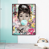 Audrey Hepburn Leinwandposter – authentische Wandkunst