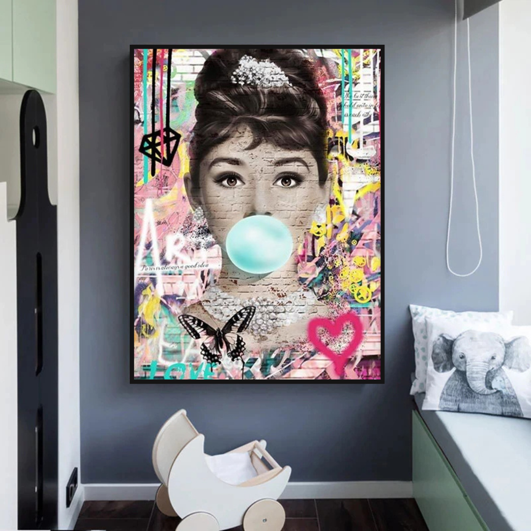 Póster de Lienzo de Audrey Hepburn - Arte de Pared Auténtico