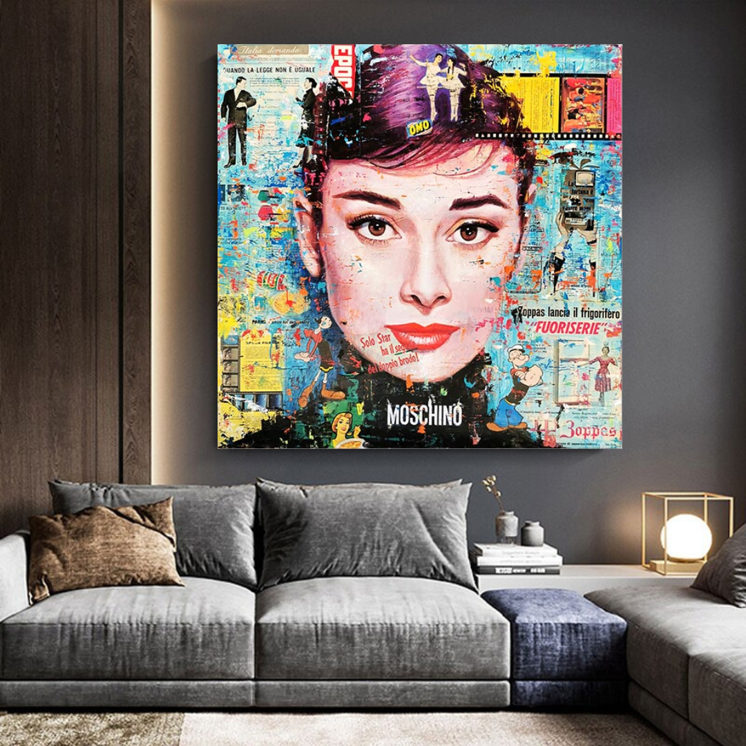 Audrey Hepburn Art sur toile classique - Reproduction exquise