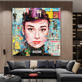 Audrey Hepburn Art sur toile classique - Reproduction exquise