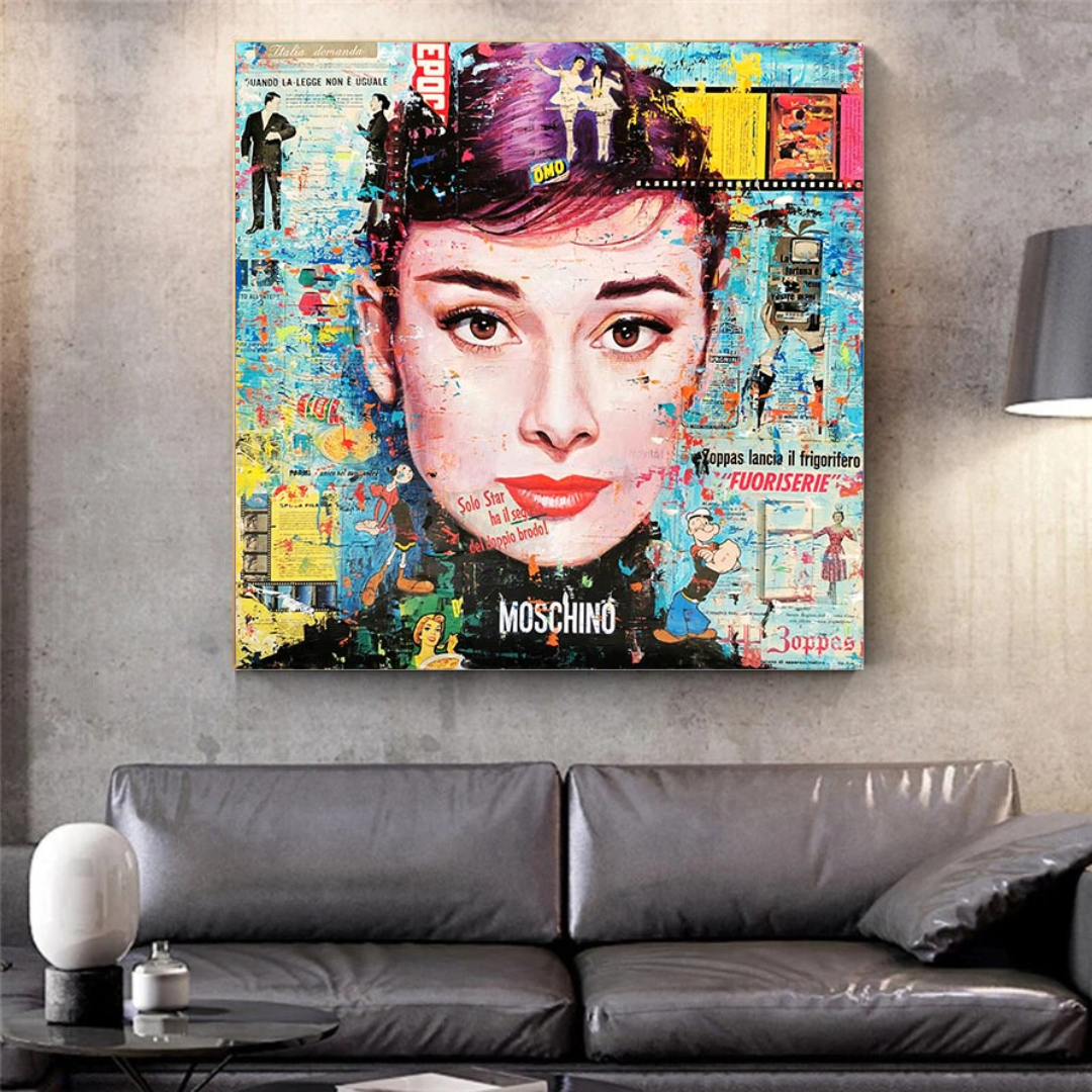 Audrey Hepburn Art sur toile classique - Reproduction exquise