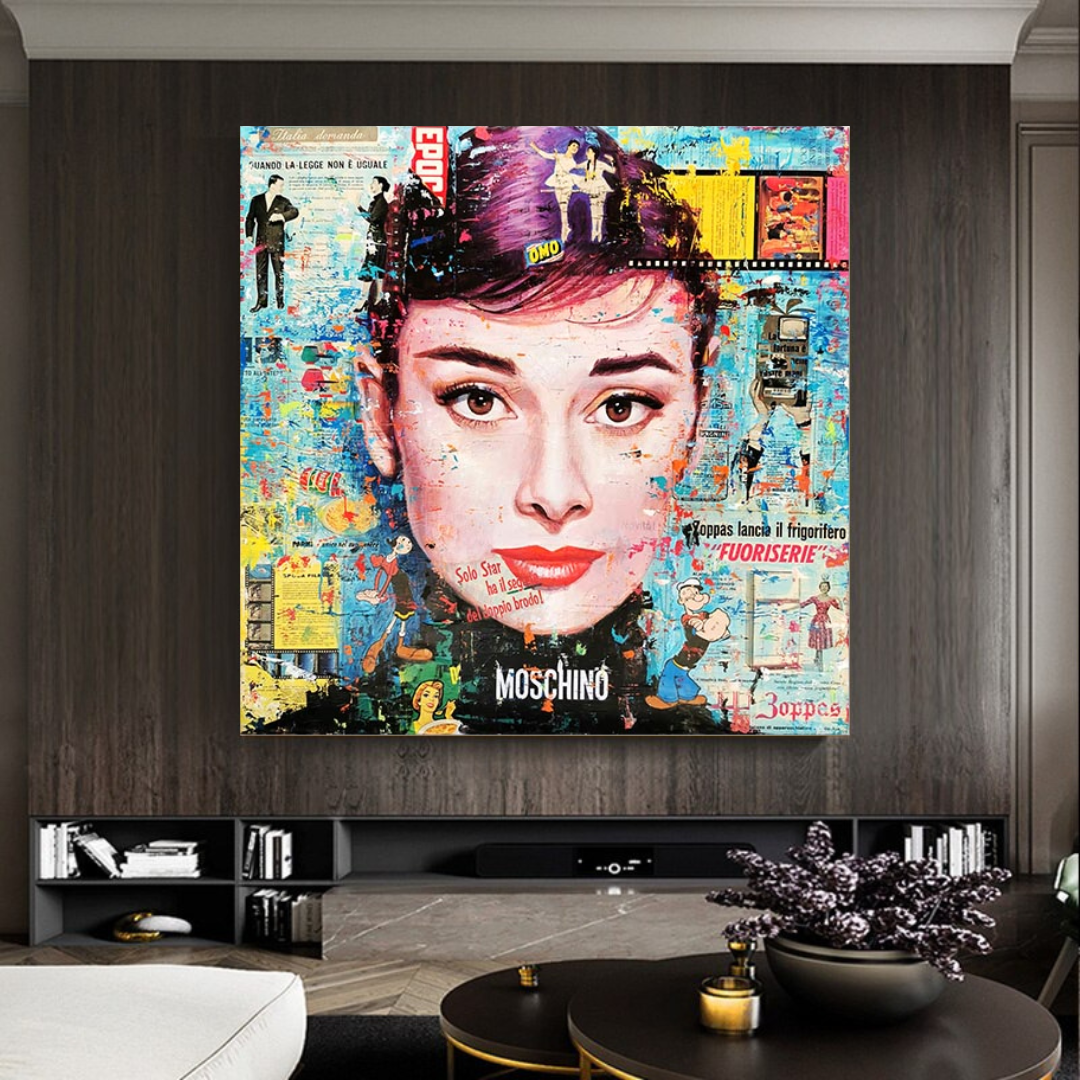 Audrey Hepburn Art sur toile classique - Reproduction exquise