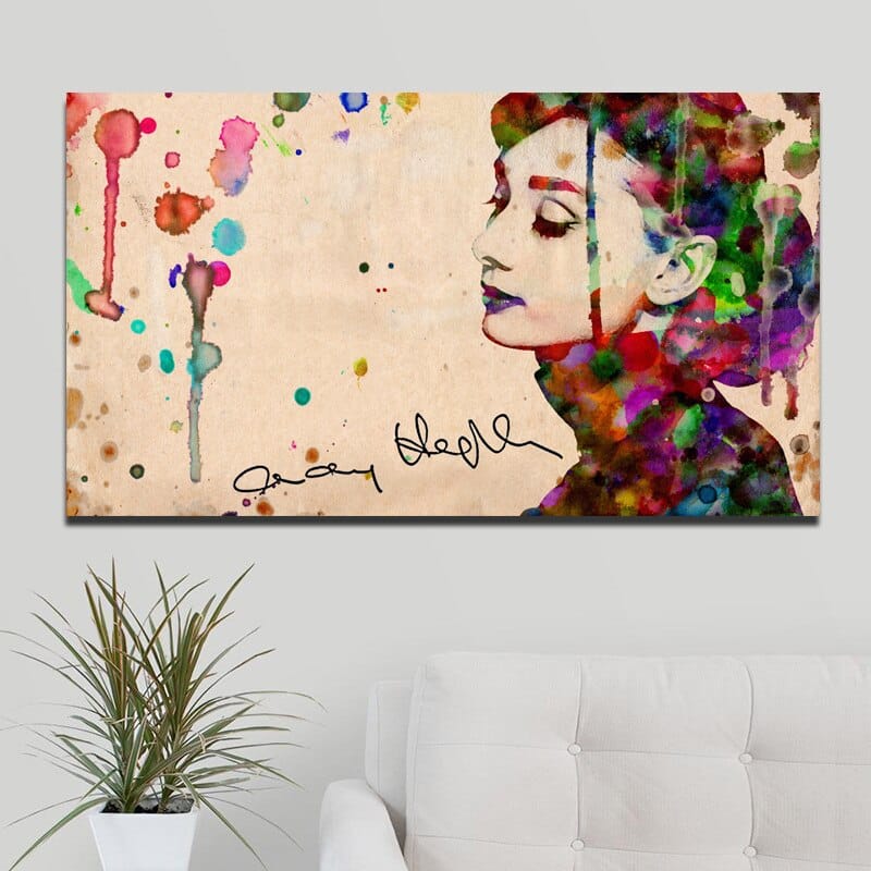 Art mural Audrey Hepburn - Décoration d'impressions haut de gamme