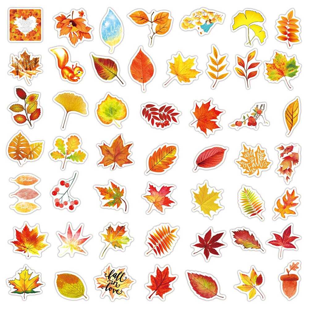 Autumn Maple Leaf Graffiti Stickers