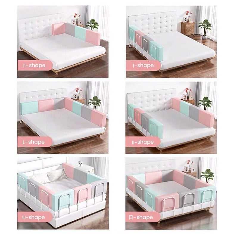 Baby Upholstered Bed Fence | Children's Bed Guardrail | Anti-Fall Anti-Collision