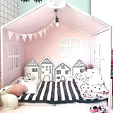 Baby Cot Bumper - Doodle Houses Theme