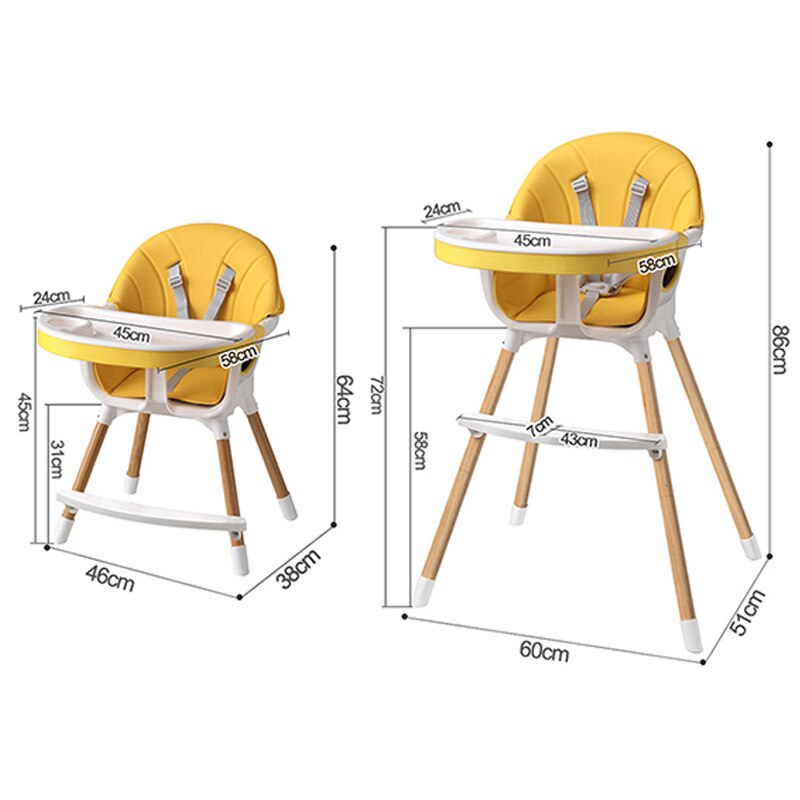 Chaise haute pour bébé Table à manger multifonction pour enfants