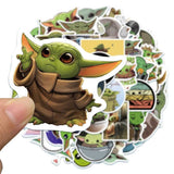 Baby Yoda Disney Movie Star Wars Stickers Pack | Famous Bundle Stickers | Waterproof Bundle Stickers