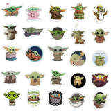 Baby Yoda Disney Movie Star Wars Stickers Pack | Famous Bundle Stickers | Waterproof Bundle Stickers