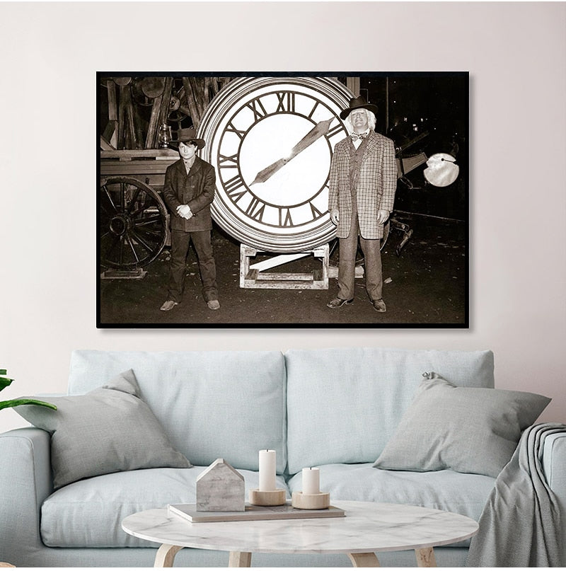 Retour vers le futur film rétro sur toile Wall Art