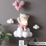 Balloon Bear Statue Wall Hanging Globe Light for Kids Room