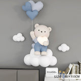 Statue d'ours en ballon à suspendre au mur pour chambre d'enfant