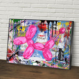 Balloon Dog Graffiti Wall Art: Vibrant and Unique Home Decor