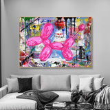 Balloon Dog Graffiti Wall Art: Vibrant and Unique Home Decor