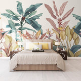 Banana Leaf Rain Forest Wallpaper for Home Wall Decor