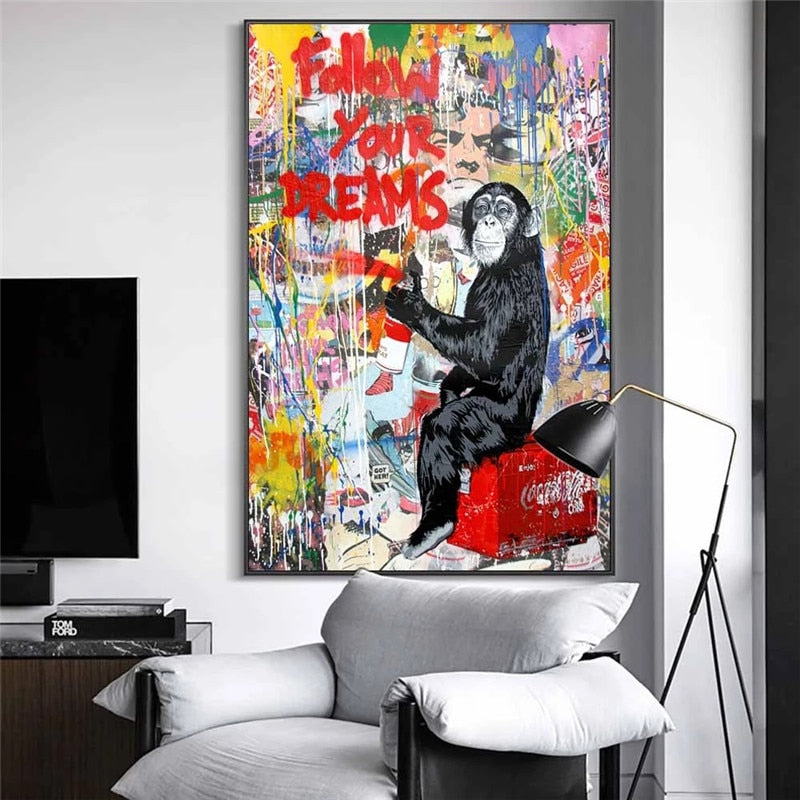 Banksy Follow Your Dreams Wall Art - Authentic Work