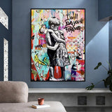 Banksy I will Love you forever Canvas Wall Art