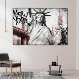 Banksy Statue of Liberty New York Canvas Wall Art