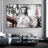 Banksy Statue of Liberty New York Canvas Wall Art