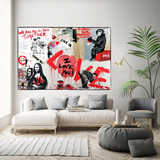 Banksy We are all in this Together Canvas Wall Art