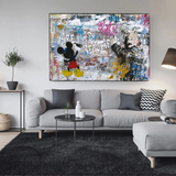 Banksy's Life is Beautiful Mickey Canvas Wall Art