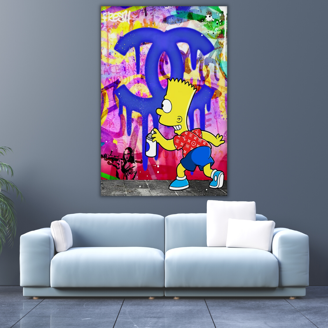 Bart Simpson Canvas Wall Art: Exquisite Fashion Inspiration