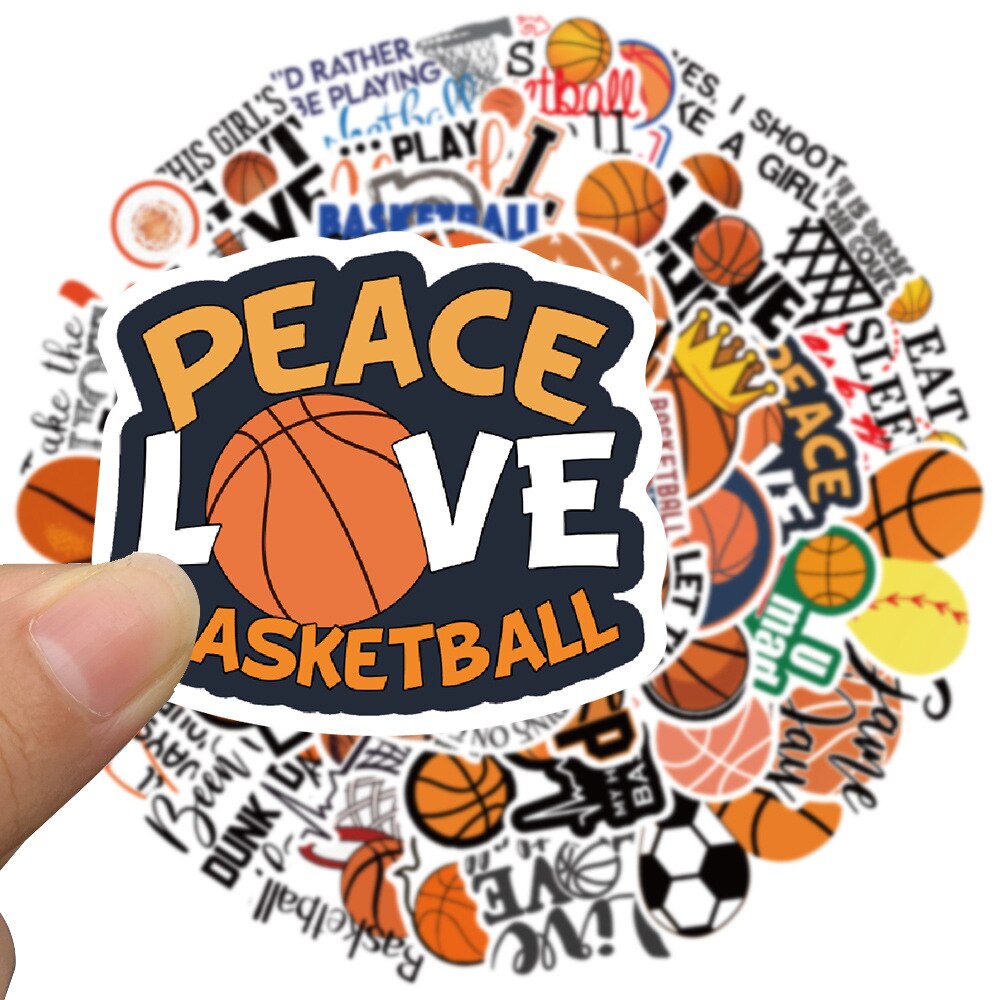 Basketball Slogan Doodle Stickers