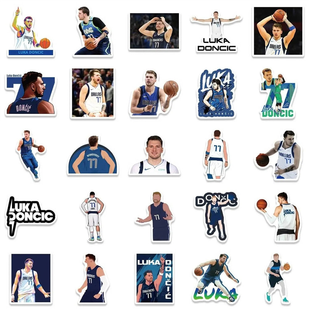 NBA Stars Basketball 50 Stickers Pack | Famous Bundle Stickers | Waterproof Bundle Stickers