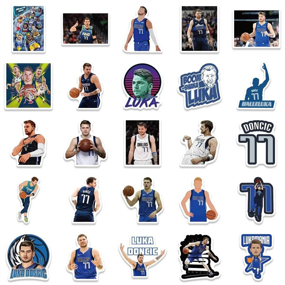 NBA Stars Basketball 50 Stickers Pack | Famous Bundle Stickers | Waterproof Bundle Stickers