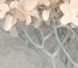 Papier peint mural arbre 3D en saule beige - Transformez votre espace