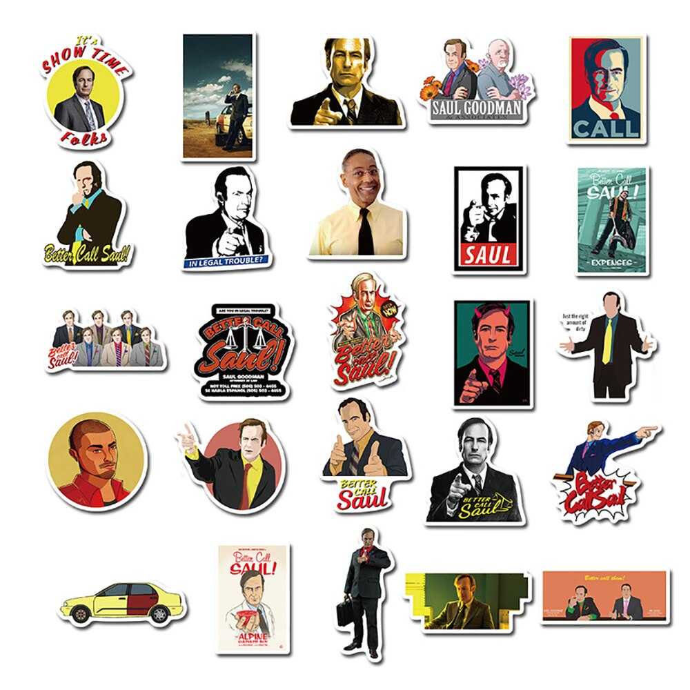 TV Show Better Call Saul Stickers Pack | Famous Bundle Stickers | Waterproof Bundle Stickers