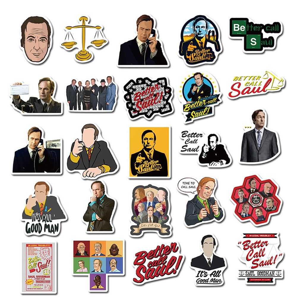 TV Show Better Call Saul Stickers Pack | Famous Bundle Stickers | Waterproof Bundle Stickers