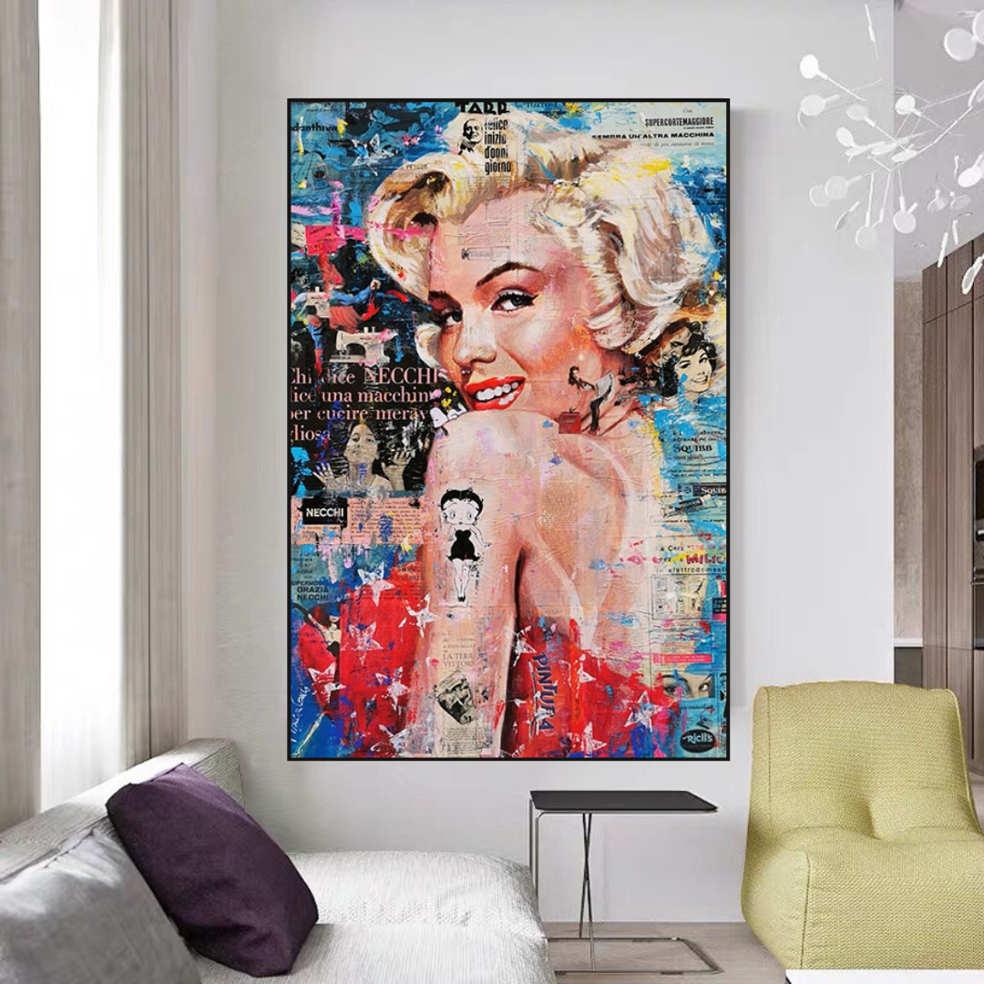 Betty Boop Marilyn Poster - Iconic Star Tribute for Fans and Collectors