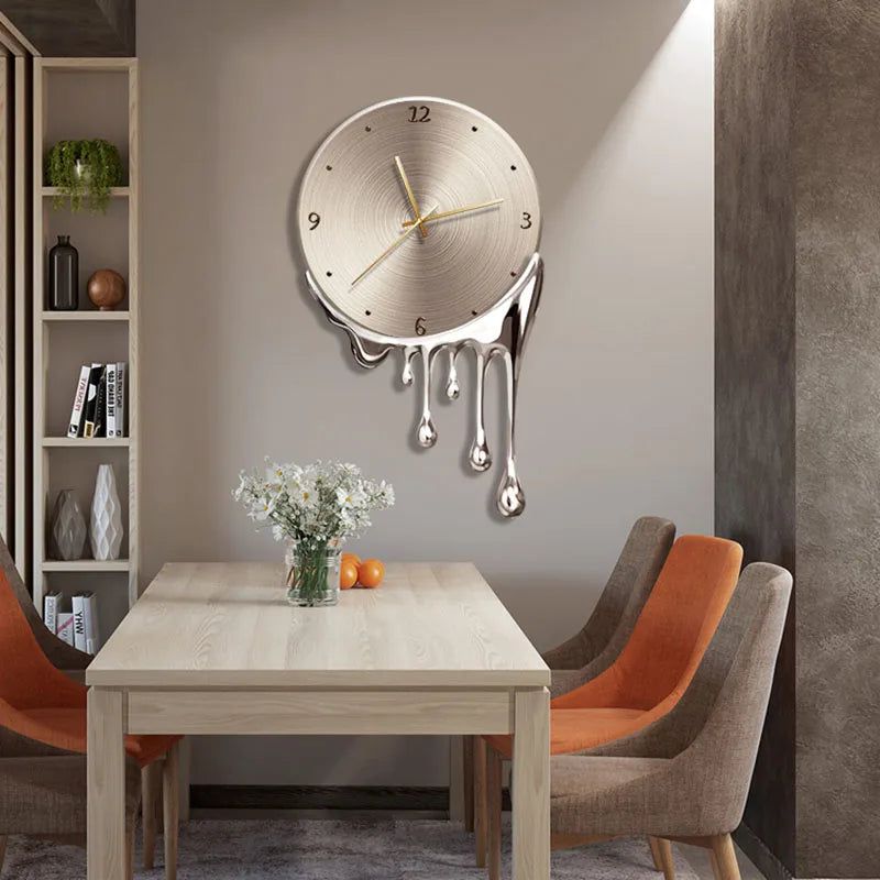 Big Melted Wall Clock Hall Art