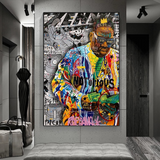 Biggie Smalls Art mural sur toile chanteur emblématique