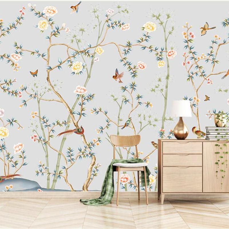 Birds on Tree Wallpaper Mural: Bring Nature Indoors