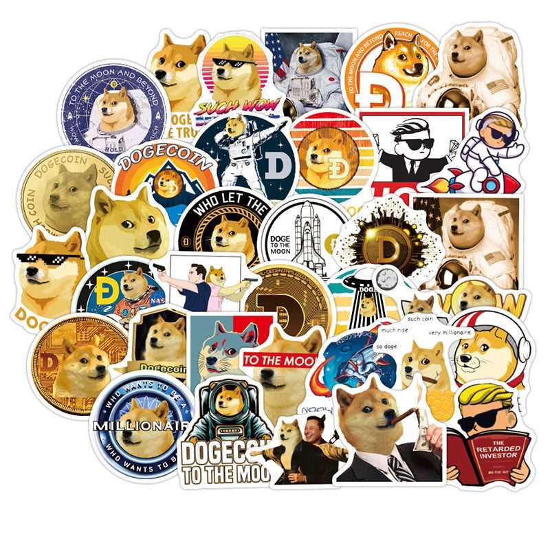 Bitcoin Dogecoin Stickers Pack | Famous Bundle Stickers | Waterproof Bundle Stickers